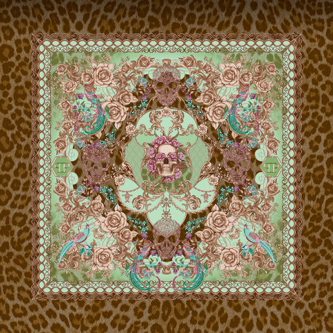 Z80082 Damascus Gold green beige brown Panel