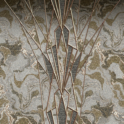 Z8082 Plain Gray Silver Brown Gold Panel