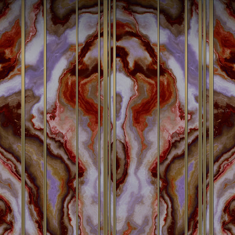 Z8086 Plain Red Brown Gold Blue Panel