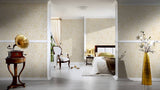DS934326-16 Butterfly Barocco Cream Gold Off-white Wallpaper