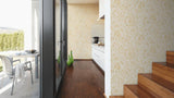 DS934326-16 Butterfly Barocco Cream Gold Off-white Wallpaper