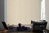 DS934326-16 Butterfly Barocco Cream Gold Off-white Wallpaper