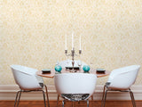 DS934326-16 Butterfly Barocco Cream Gold Off-white Wallpaper
