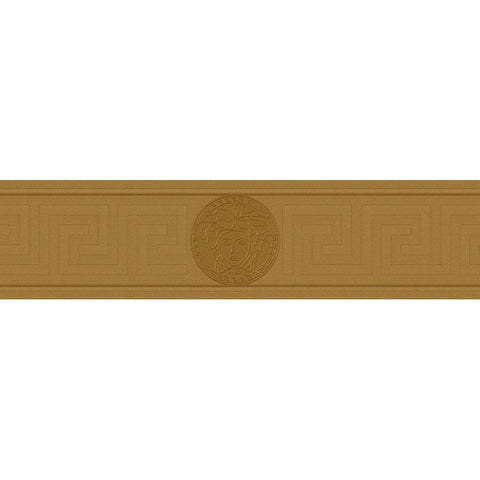 93522-2 Medusa Greek Key Gold Border