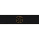 93522-4 Medusa Greek Key Black Gold Border