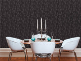 96236-3 Gray Grey Charcoal Black Greek Key Wallpaper