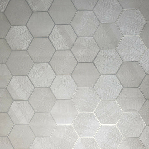 DZ4480601 Hexagon white Wallpaper