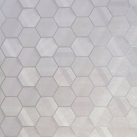 Z44808 Hexagon rose silver metallic Wallpaper