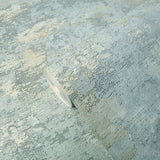 Z44902 Blue Gray beige faux vintage Wallpaper
