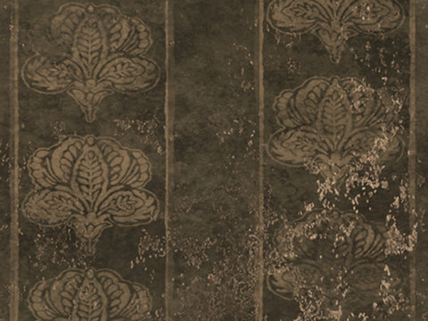 Z6474 Elie Saab Floral brown bronze Panel