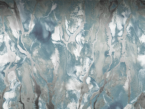 Z6482 Elie Saab Blue Silver Panel