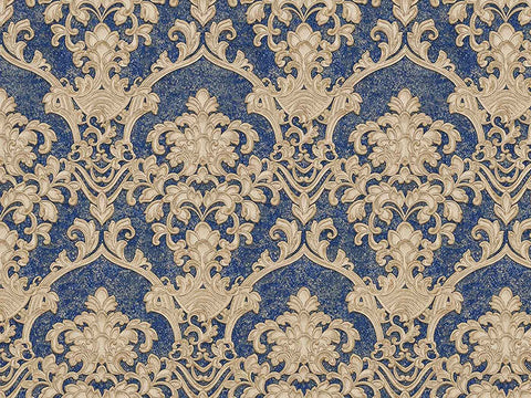 Z64831 Damascus Beige Metallic Blue Gold wallpaper