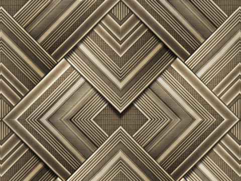 Z64865 Elie Saab Geometric brown Panel