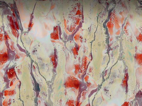 Z64874 Elie Saab All over red beige gray Panel