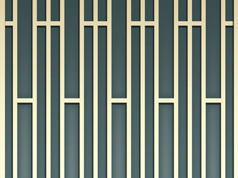 Z64888 Elie Saab Geometric green gold Panel