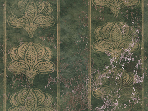 Z6488 Elie Saab Floral green bronze Panel