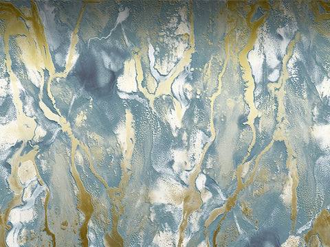 Z6494 Elie Saab Blue Silver Gold Panel