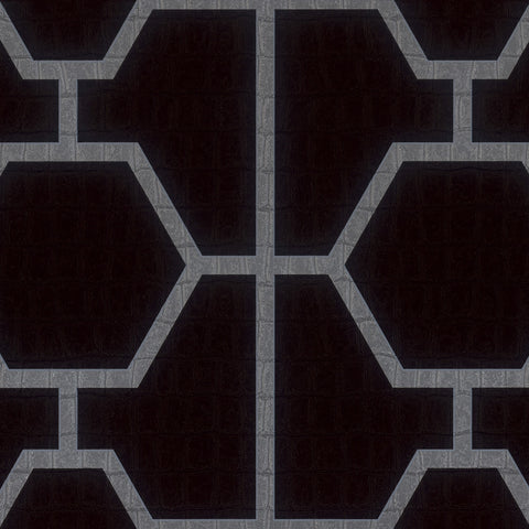 Z80024 Geometric black silver Wallpaper