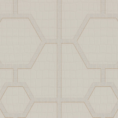 Z80028 Geometric white gold  Wallpaper
