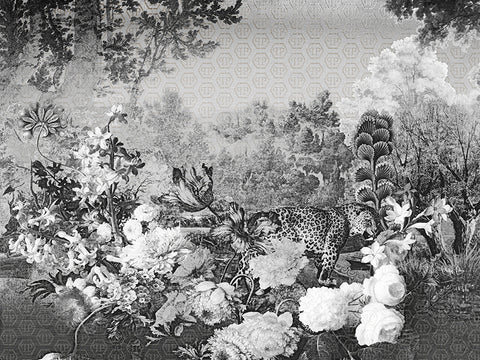 Z8008 Landscape Gray Black White Panel