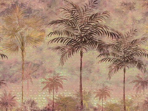 Z80089 Tropical Brown Gold Silver Pink Panel