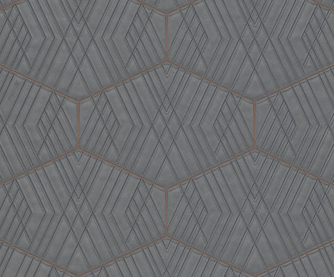 Z90009 Lamborghini Hexagon Gray Bronze metallic Wallpaper