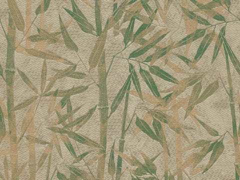 Z90025 LAMBORGHINI Floral Bamboo brass metallic Green Wallpaper