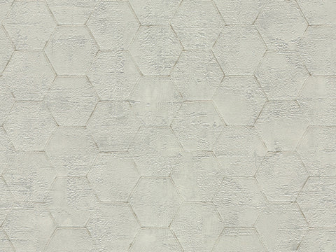 Z90040 LAMBORGHINI Hexagon Geometric gray off white Wallpaper