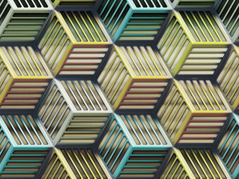 Z90080 LAMBORGHINI Cube 3d Illusion Textured Panel