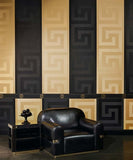 93523-4 Solea Black Satin Greek Wallpaper