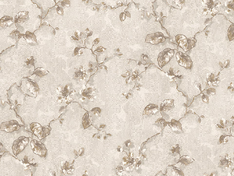 Z10903 Floral textured beige Damask Wallpaper