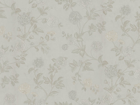 Z66805 Satin Flowers white Wallpaper