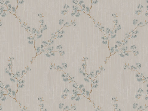 Z66829 Satin Flowers Beige 3D Wallpaper