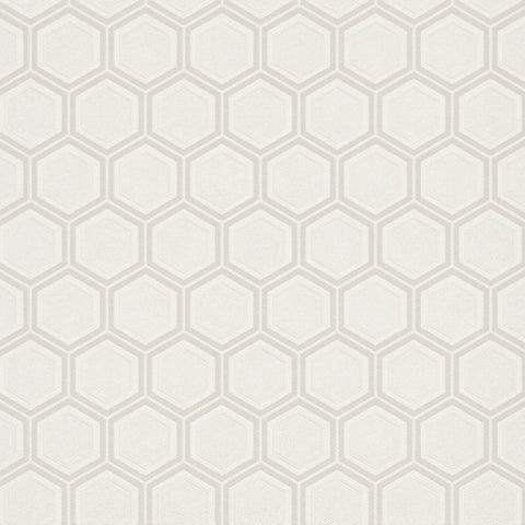 Z76022 Geometric Hexagon cream gray Wallpaper