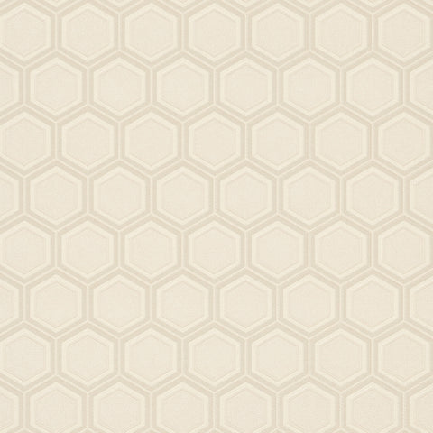 Z76030 Geometric Hexagon beige off white Wallpaper