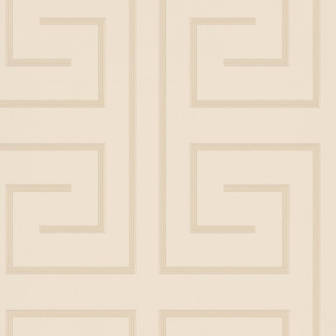 Z76032 Greek key Geometric beige Wallpaper