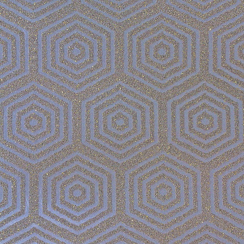 I231 Hexagon Gray Silver Mica Wallpaper