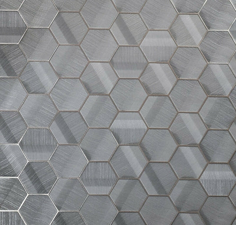 DZ4480401 Hexagon Charcoal gray Wallpaper