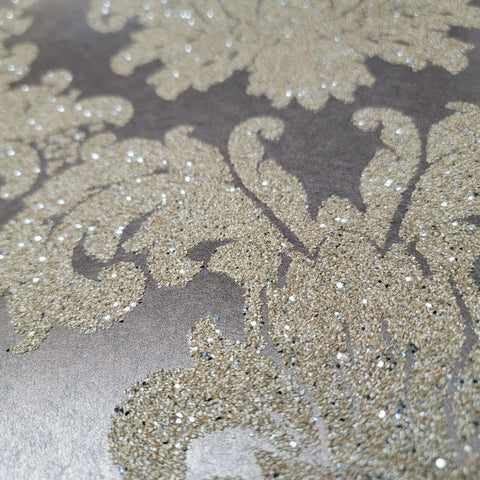 F402 Mica Vermiculite yellow bronze Wallpaper