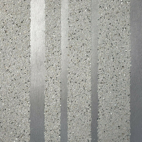 ST301 Striped Mica Vermiculite white gray silver Wallpaper