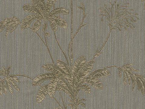 Z21146 Taupe gray bronze gold Floral Wallpaper
