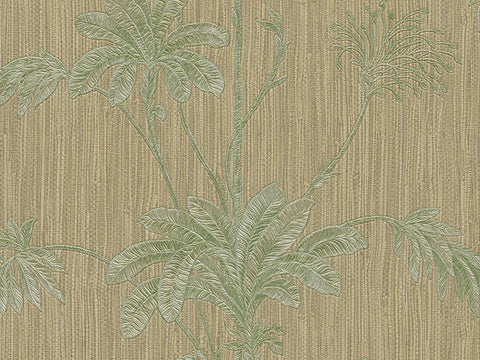 Z21148 Green Beige Floral Wallpaper
