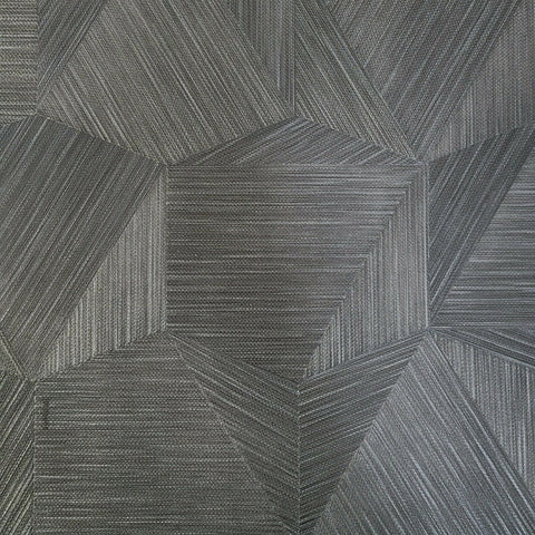 Z21852 Charcoal Black Hexagon 3d Wallpaper