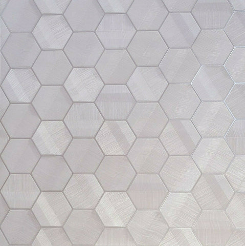 Z44808 Hexagon rose silver metallic Wallpaper 