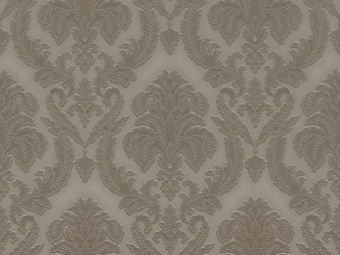 Z46017 Trussardi Brown Metallic Gray Wallpaper