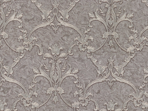 Z46031 Trussardi Metallic Silver Gray Wallpaper