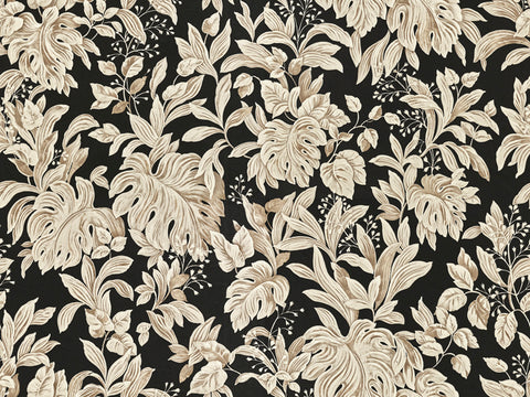 Z46047 Trussardi Floral Beige Black Wallpaper