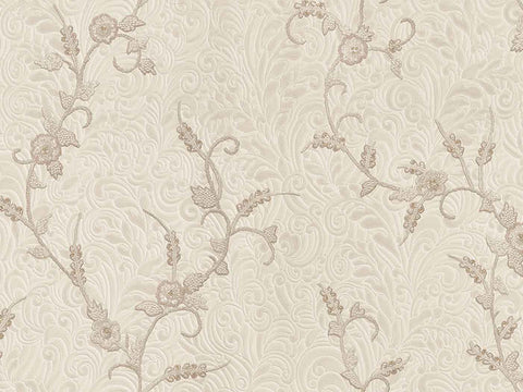 Z64816 Floral Beige Creamy Metallic wallpaper