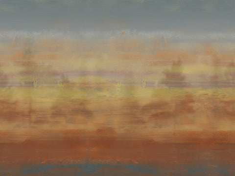 Z64856 Elie Saab Landscape red orange gray Panel