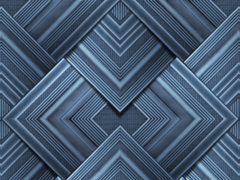 Z64869 Elie Saab Geometric blue Panel